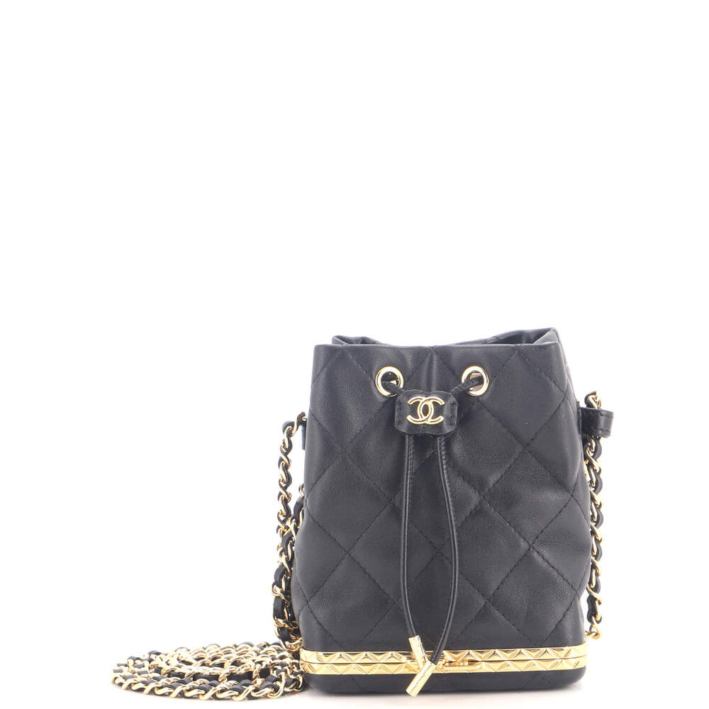 Chanel Lock Frame Bucket Bag With Chain #336030C36B